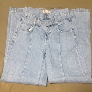 Madewell Light Blue High Rise Belted Jeans